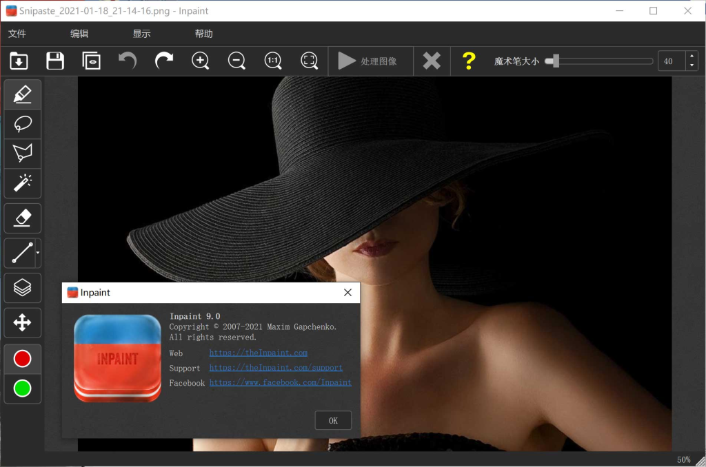  图片去水印（Inpaint v9.1.0 x64）免激活单文件版